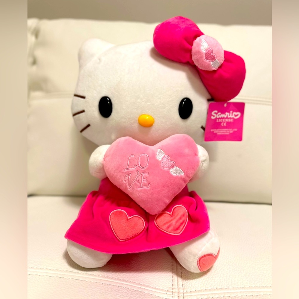 Hello Kitty stuffed toy.